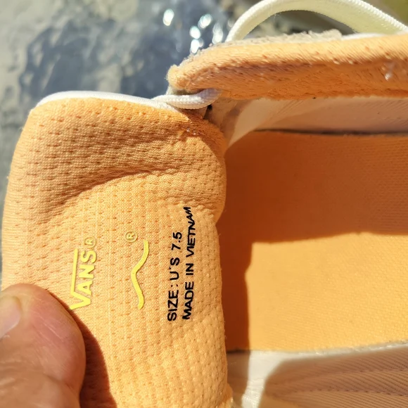 Vans Beige and White Sneakers - Picture 8 of 15